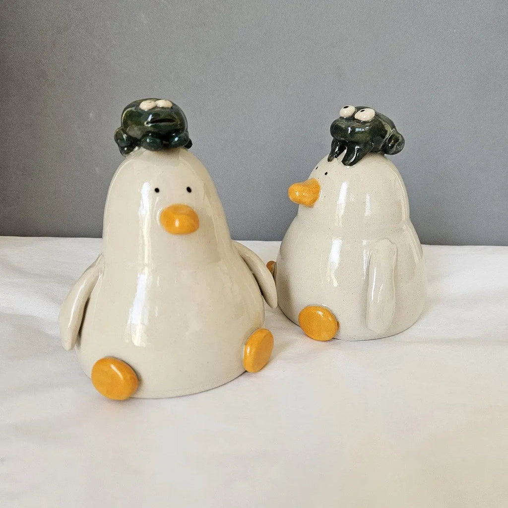 Rhydian with the Amphibian Frog Duck Ceramic Ornament
