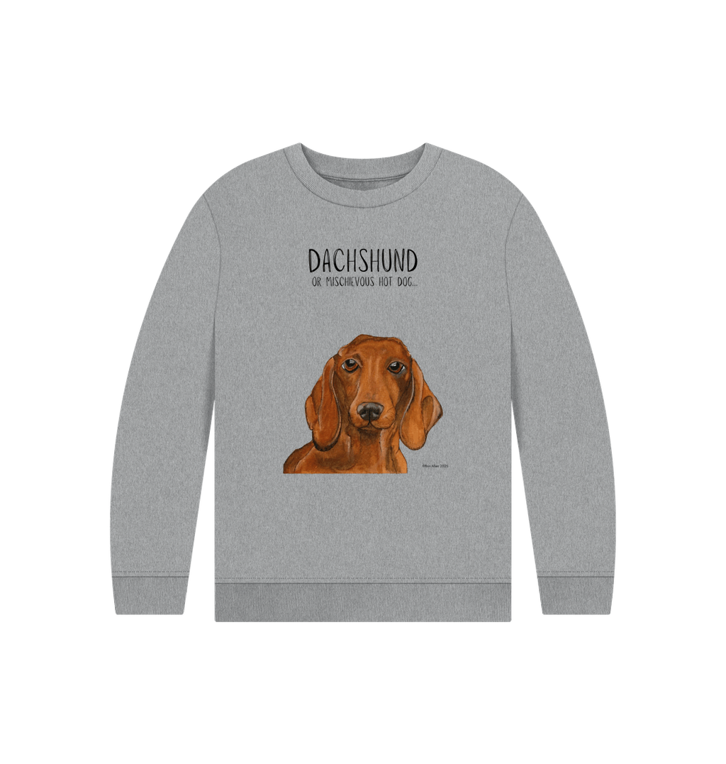 Snuggly Sausage Dog Kids Sweatshirt Ethically Made
