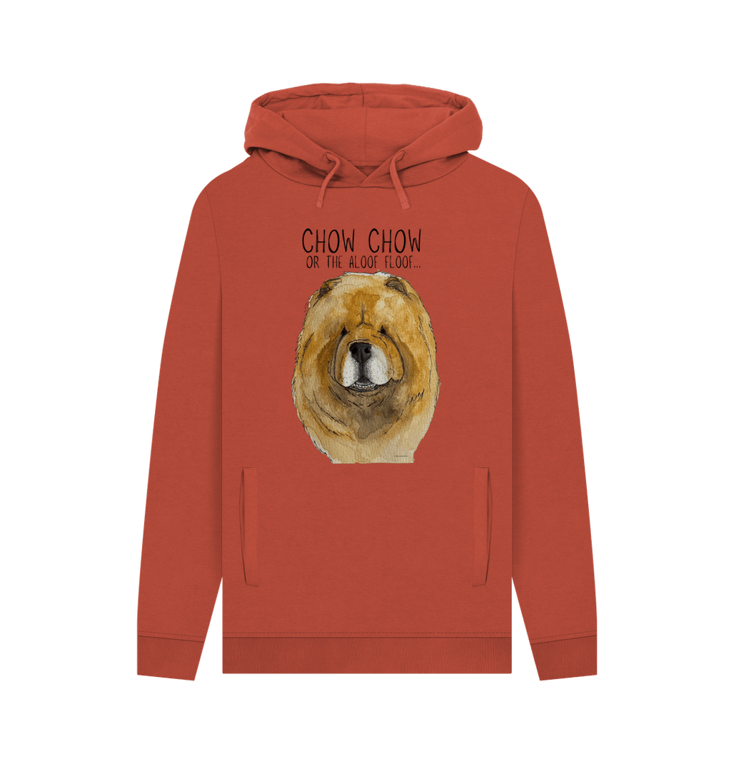 Red Chow Chow Men's Hoodie with Pocket Detail