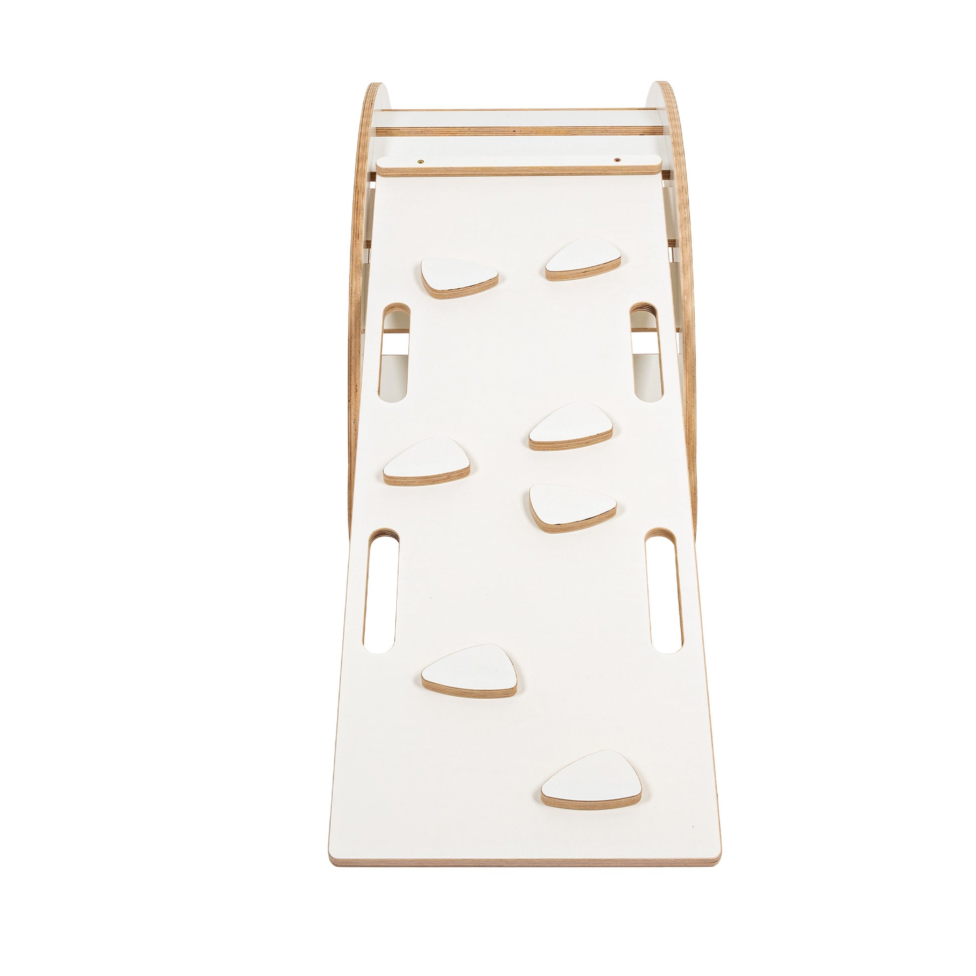 White Wooden Dream Rocker – Safe & Versatile Montessori Toy by MeowBaby at www.brixbailey.com