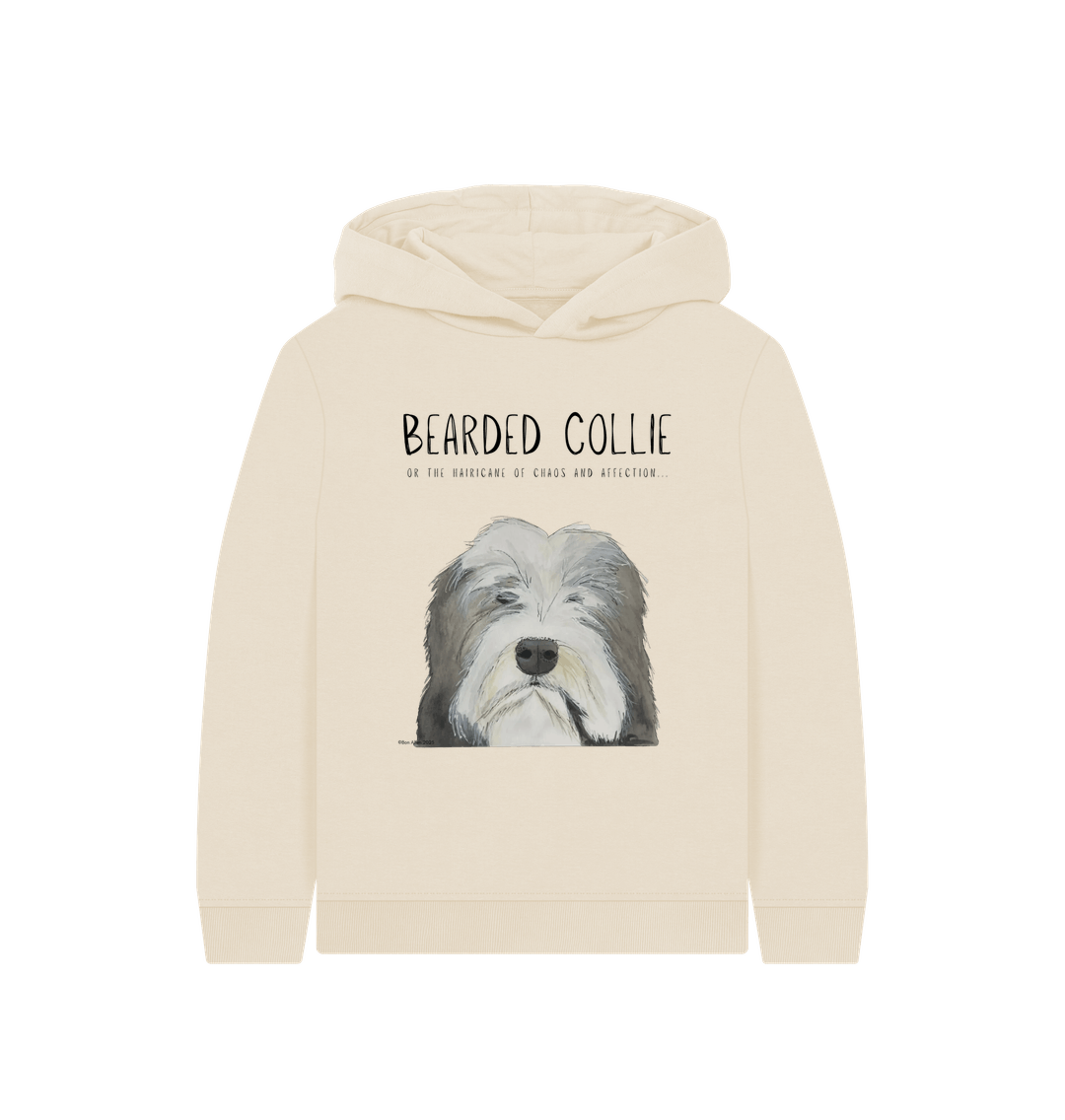 Bearded Collie Kids Hoodie in Organic Cotton