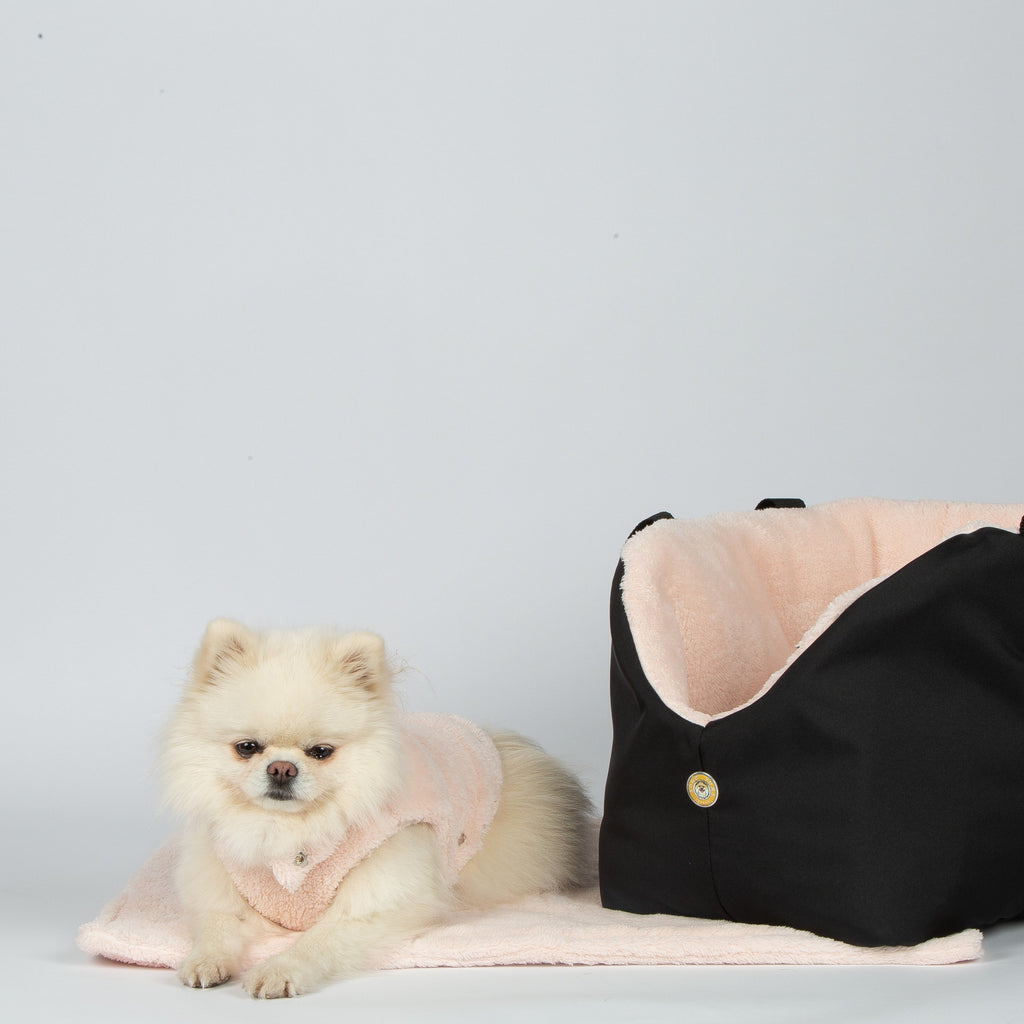 Black and Pink Luxury Rainy Bear Dog Carrier