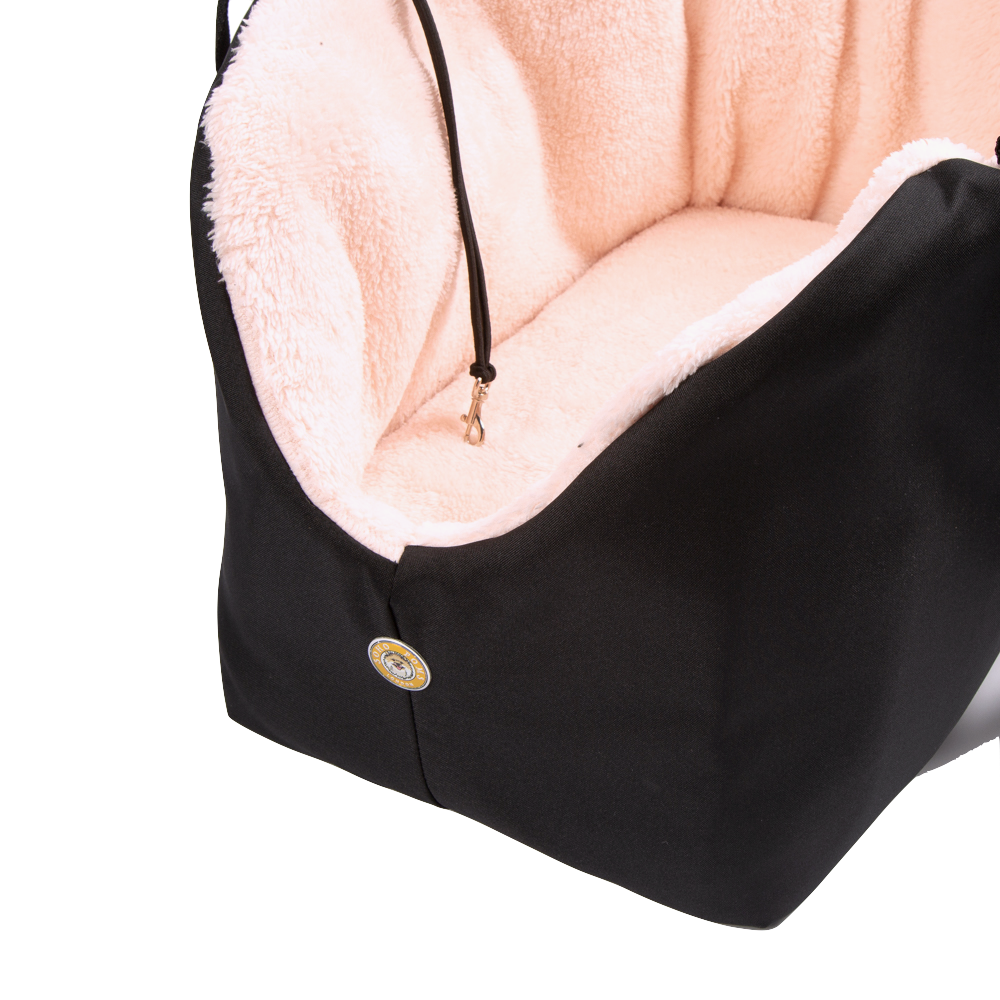 Black and Pink Luxury Rainy Bear Dog Carrier with Zipper