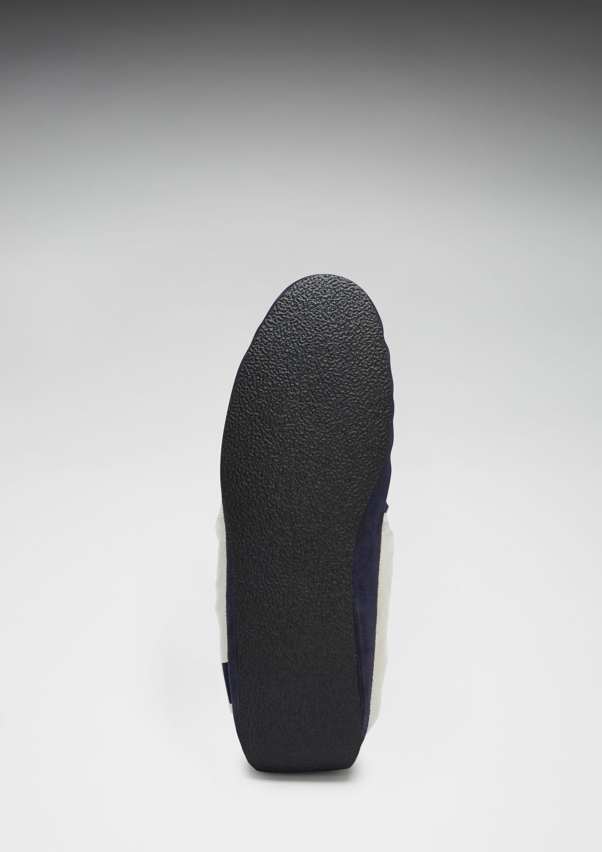 Navy Blue Sheepskin Suede Slippers