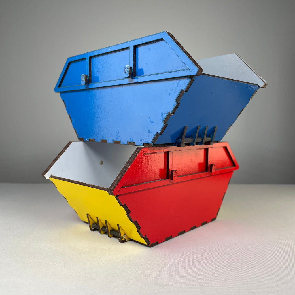 Skip Waste Container - Flatpack Model Kit by Curious Rabbit ®