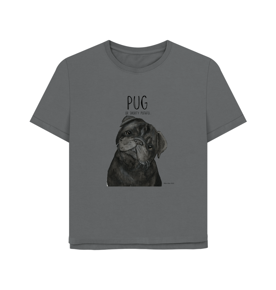 Snorty Potato Women's Relaxed Fit Tee Pug Life