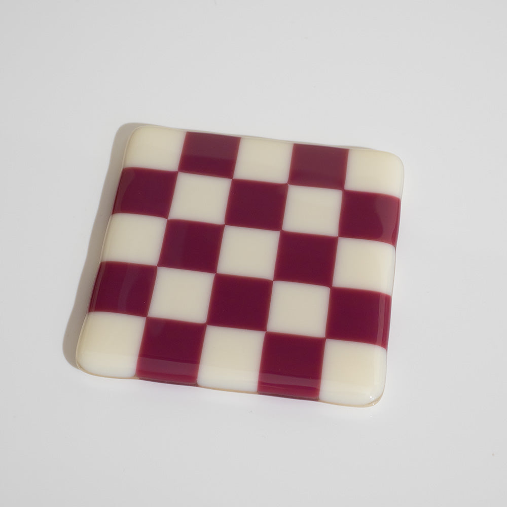 10cm Chequered Dual Coloured Coaster Bullseye Collection