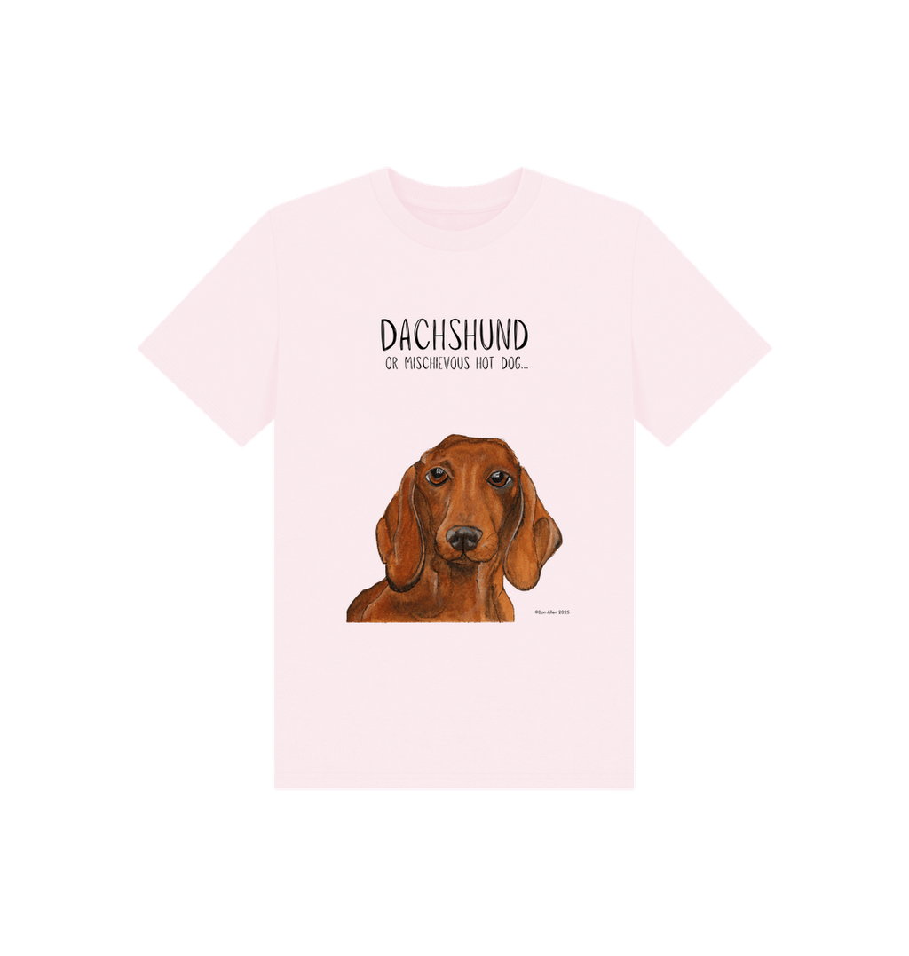 Mischievous Hot Dog Kids T-Shirt Small Pup Big Attitude
