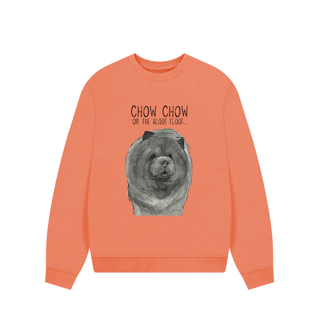 Blue Chow Chow Oversized Sweatshirt for Women