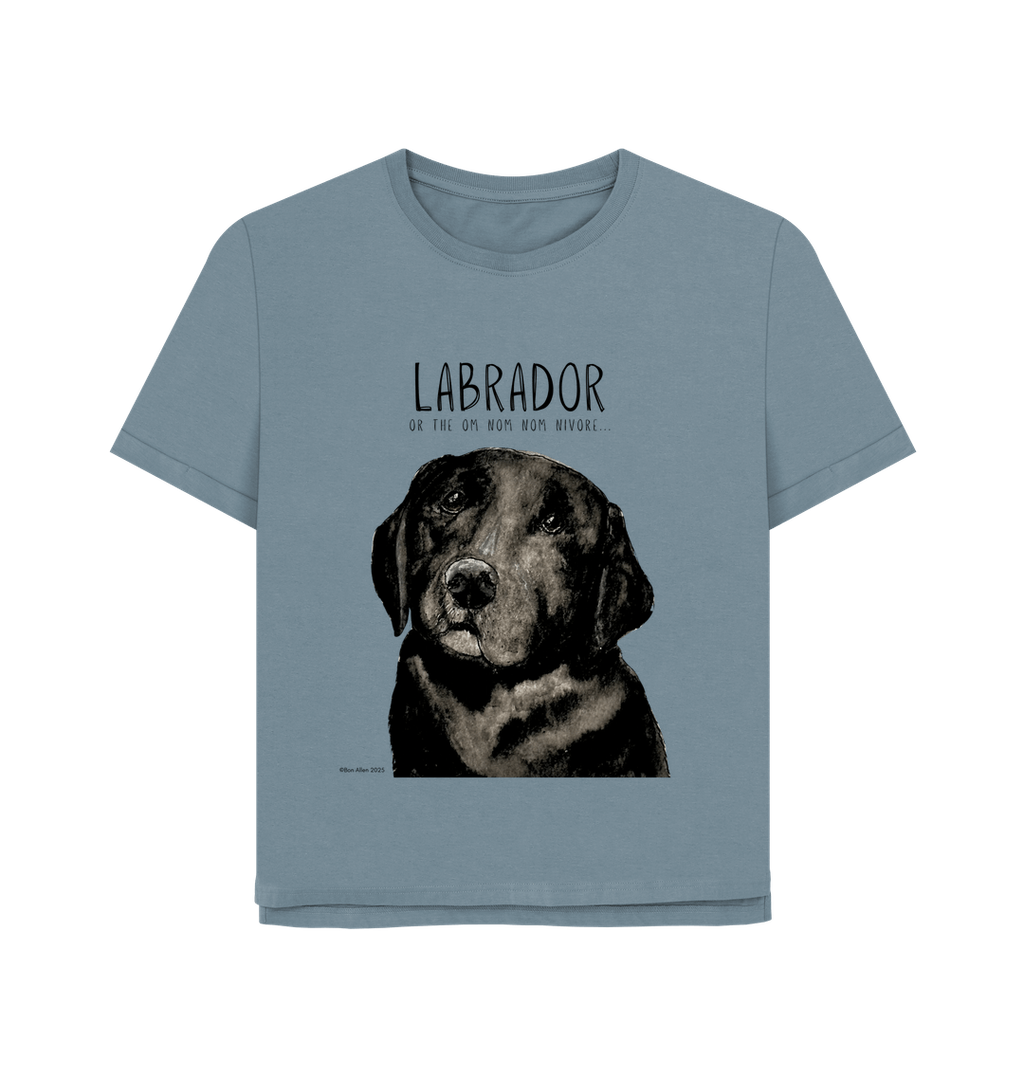 Feed Me Snacks and Compliments Black Labrador Relaxed Fit Tee