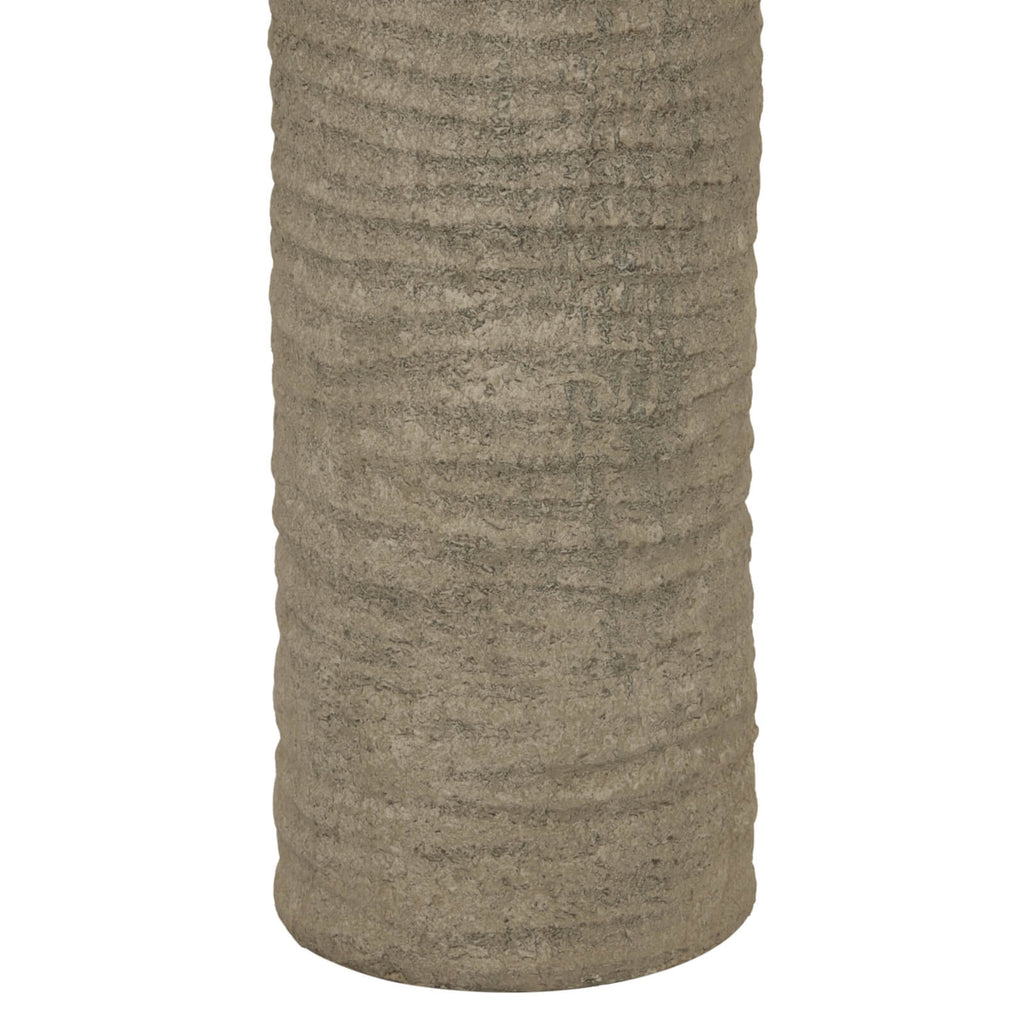 Handcrafted grey ceramic Tuscan lamp, 83cm tall, with classic silhouette for elegant home decor. by sostter at brixbailey.com