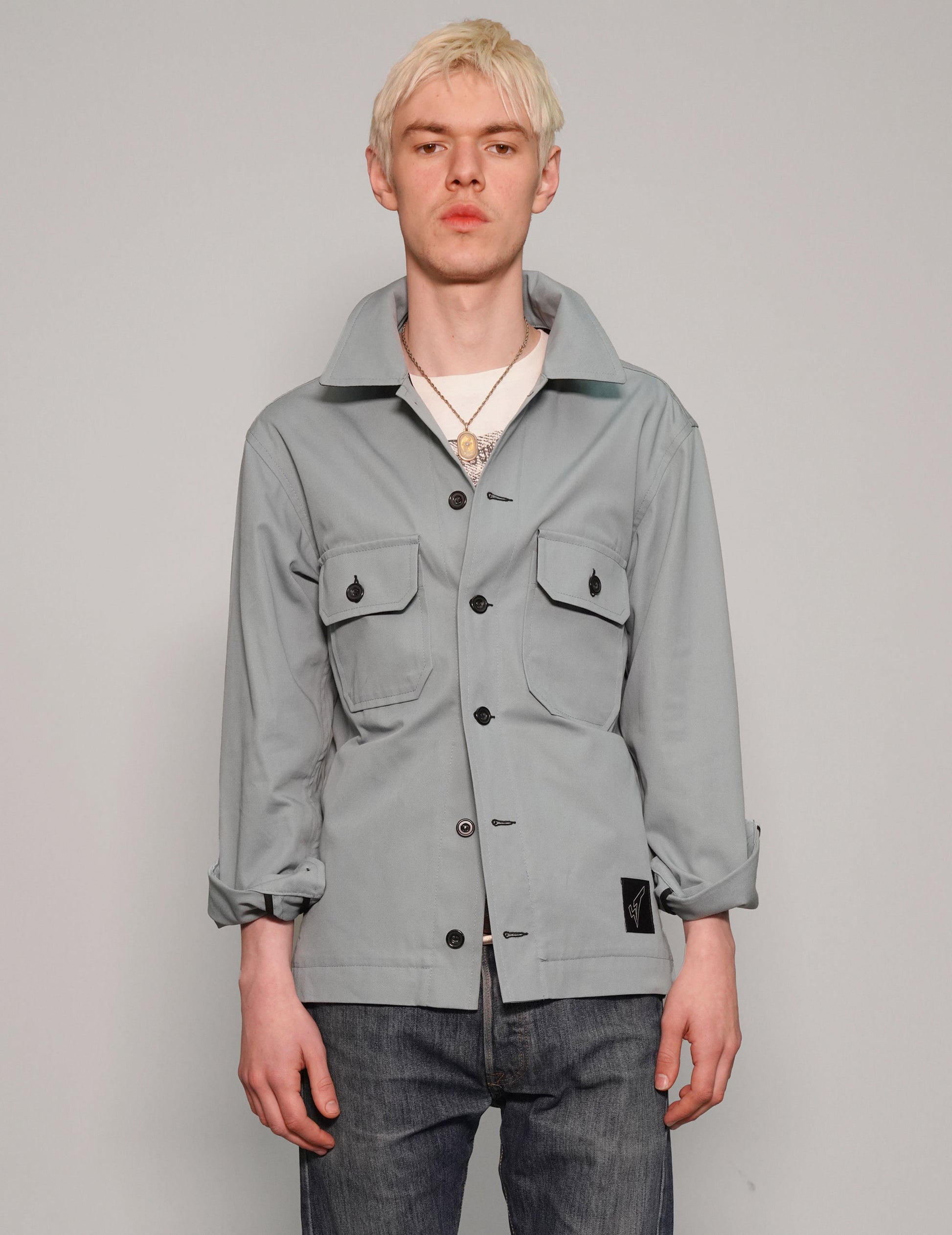 Charcoal Grey Cotton Workshirt
