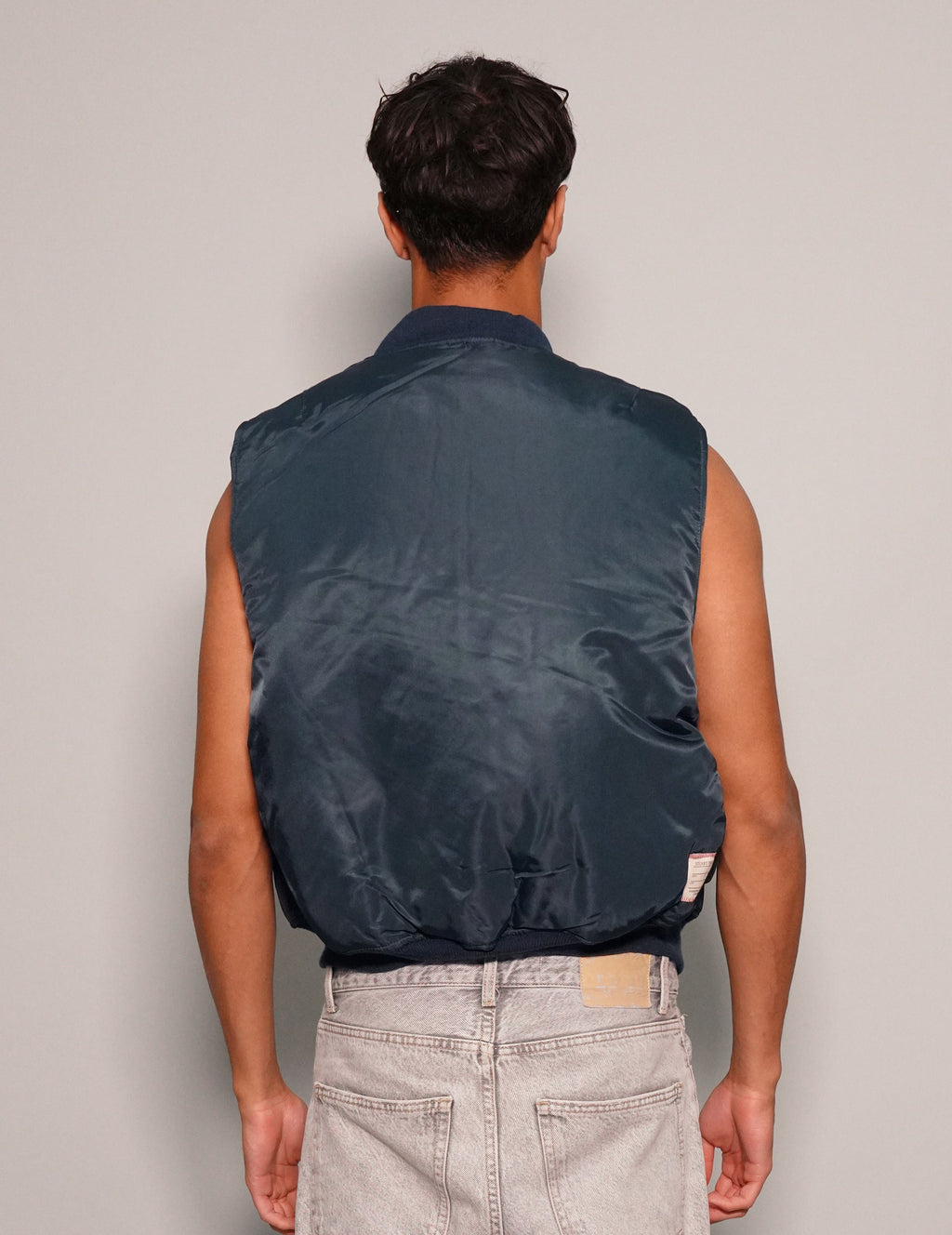 Navy Bomber Gilet Reversible