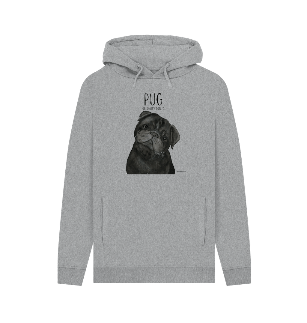 Snorty Potato Mens Hoodie Cozy Pug Vibes for Dog Lovers