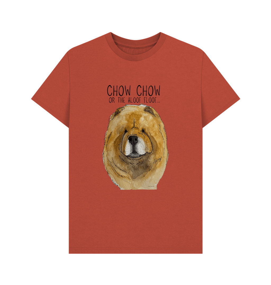 Red Chow Chow Graphic Cotton T-Shirt