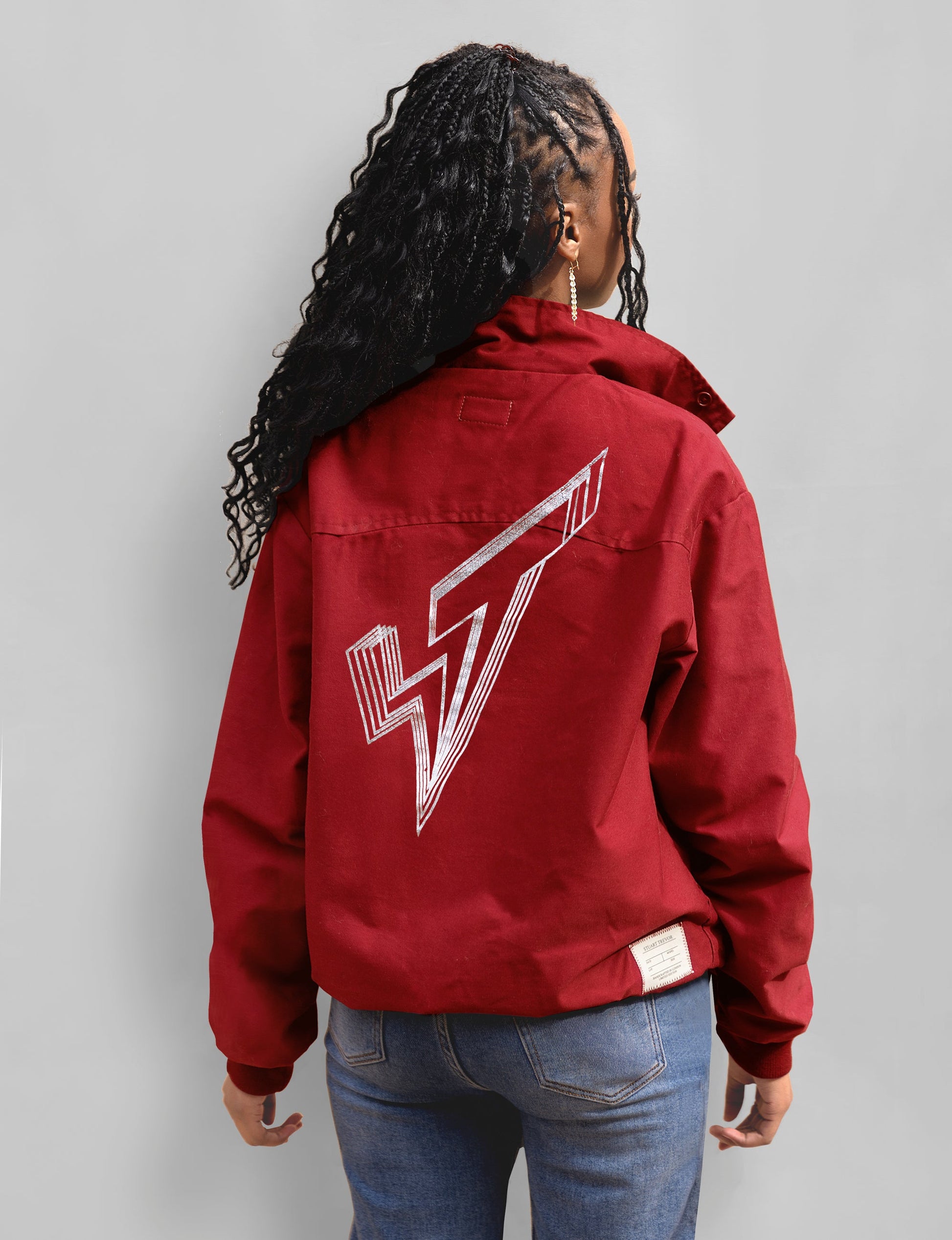 Classic Red Harrington Jacket