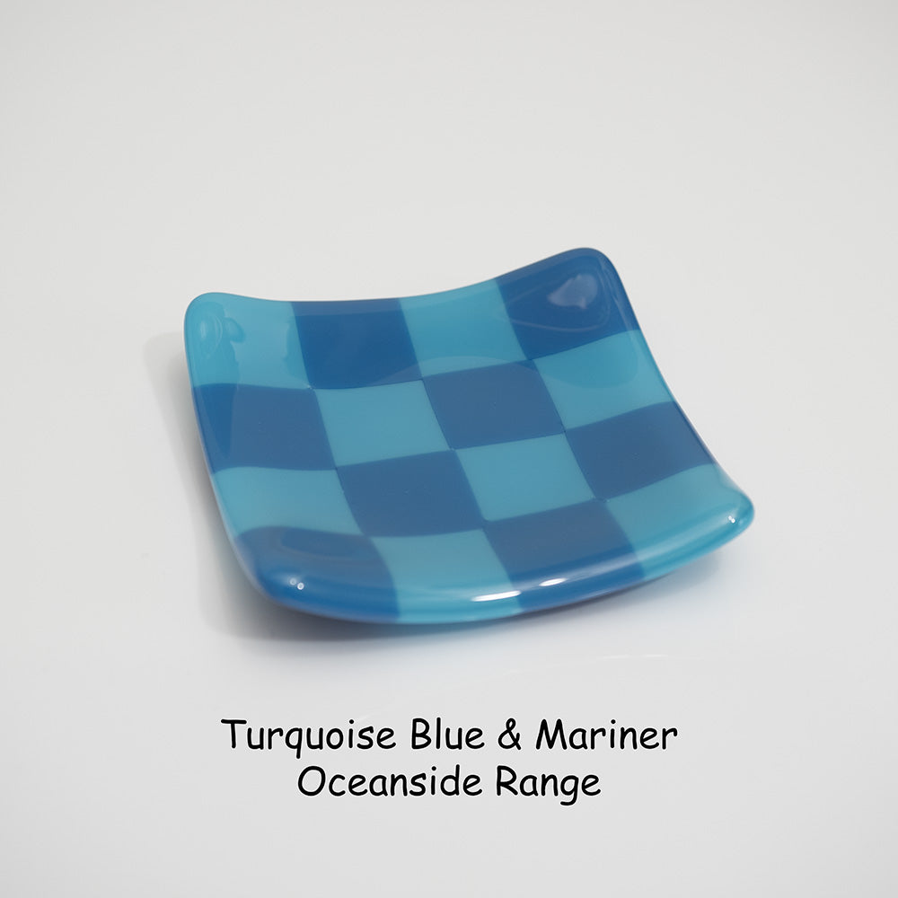 8cm Chequered Dual Coloured Shallow Dish Oceanside