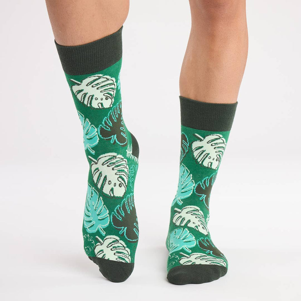 Monstera Leaf Socks for Plant Lovers