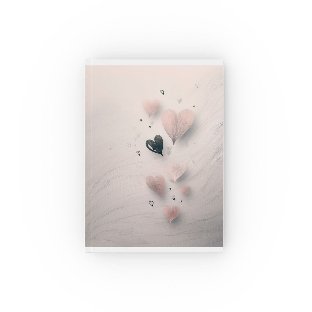 A5 Self Care Journal with Hearts Hardcover Notebook