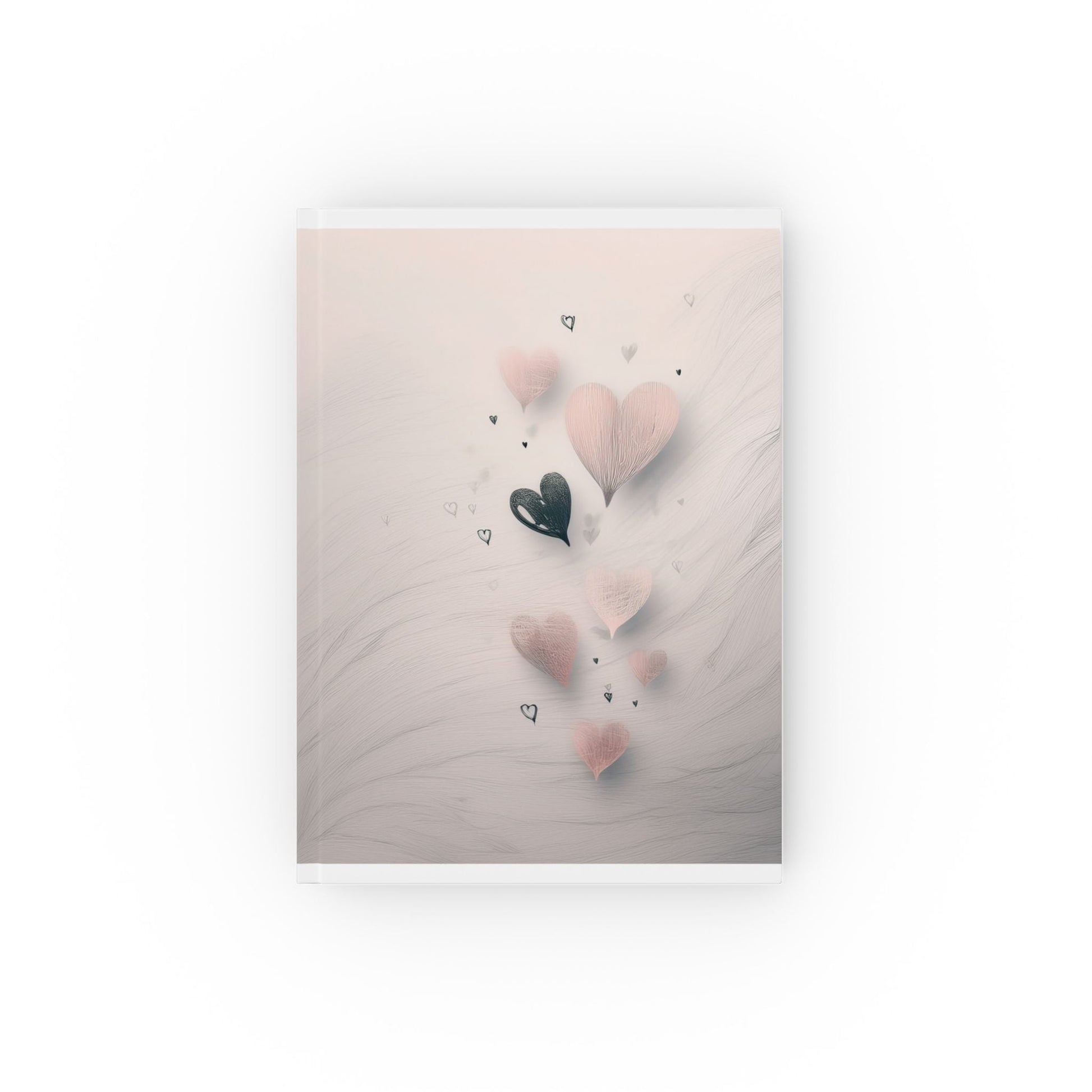 A5 Self Care Journal with Hearts Hardcover Notebook