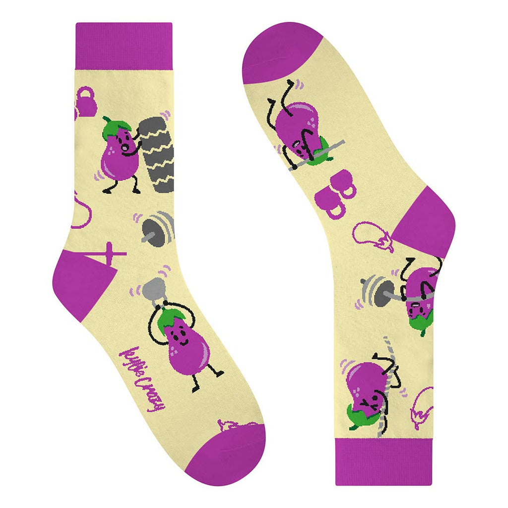 Eggplant Gains Socks