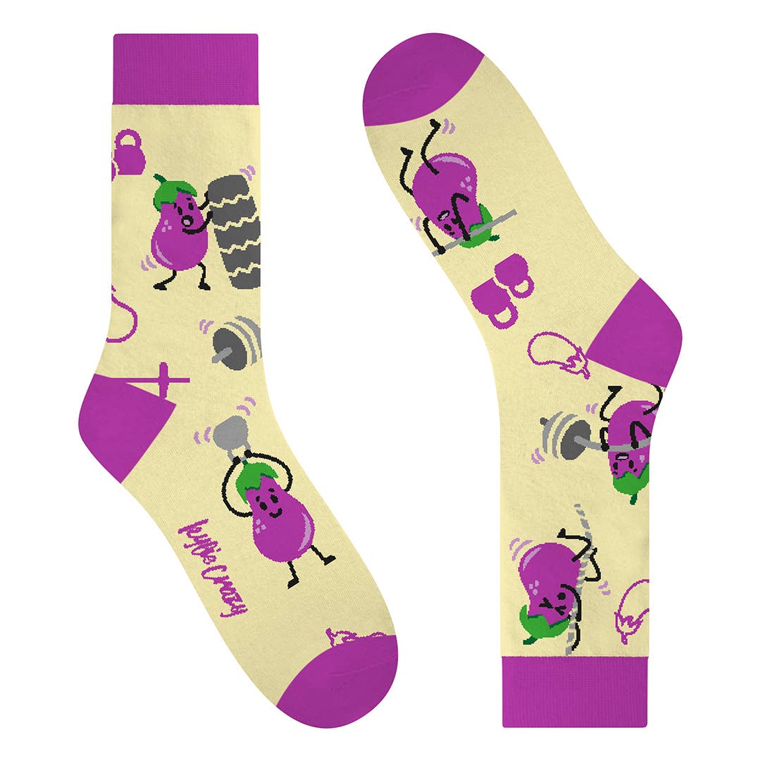 Eggplant Gains Socks
