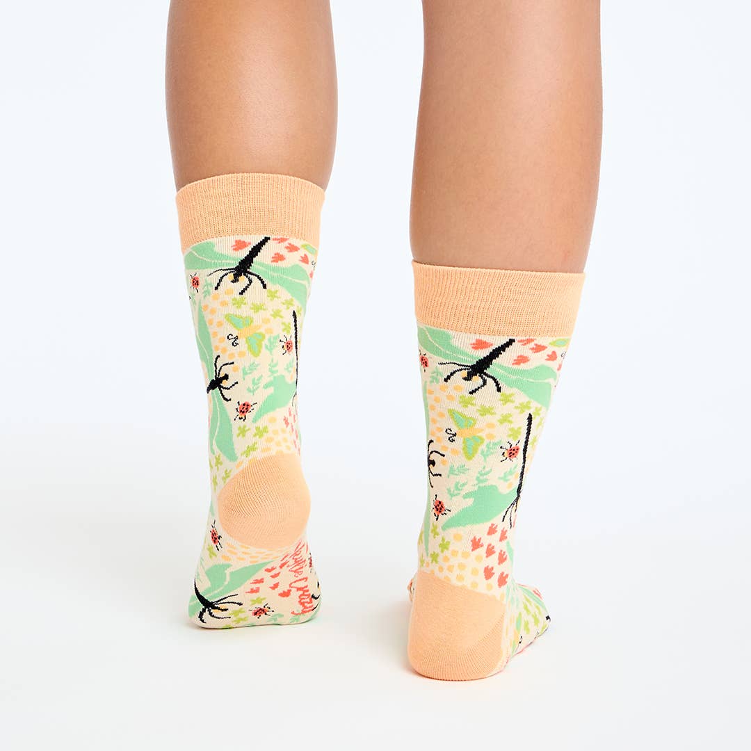 Bugged Out Socks with Dragonflies and Ladybugs