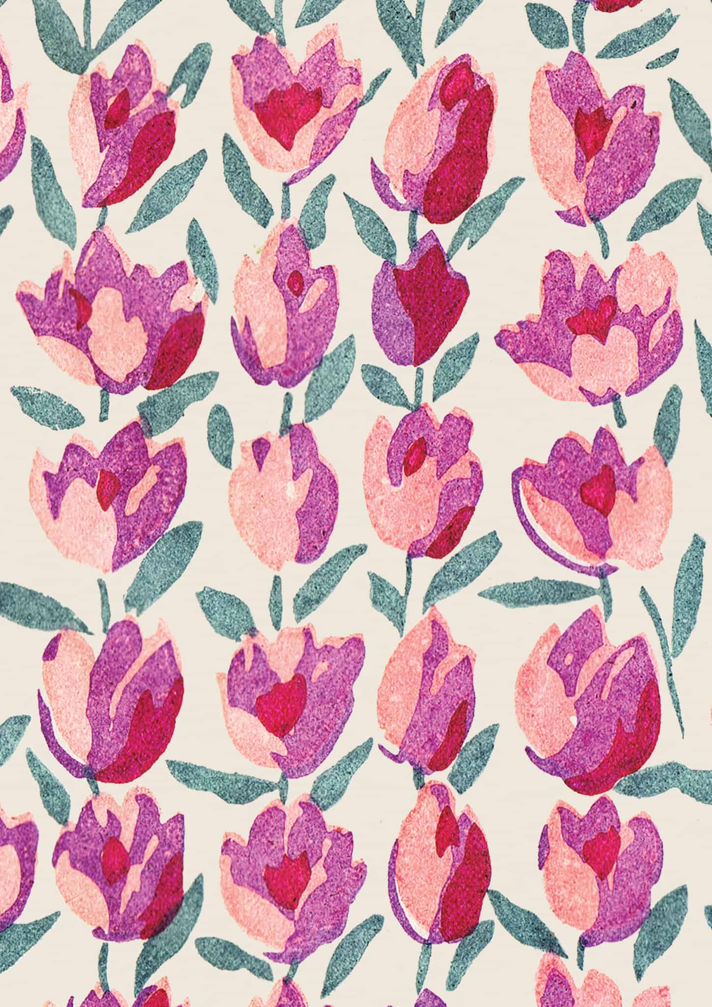 Tulip Kisses Vintage Archive Poster Print