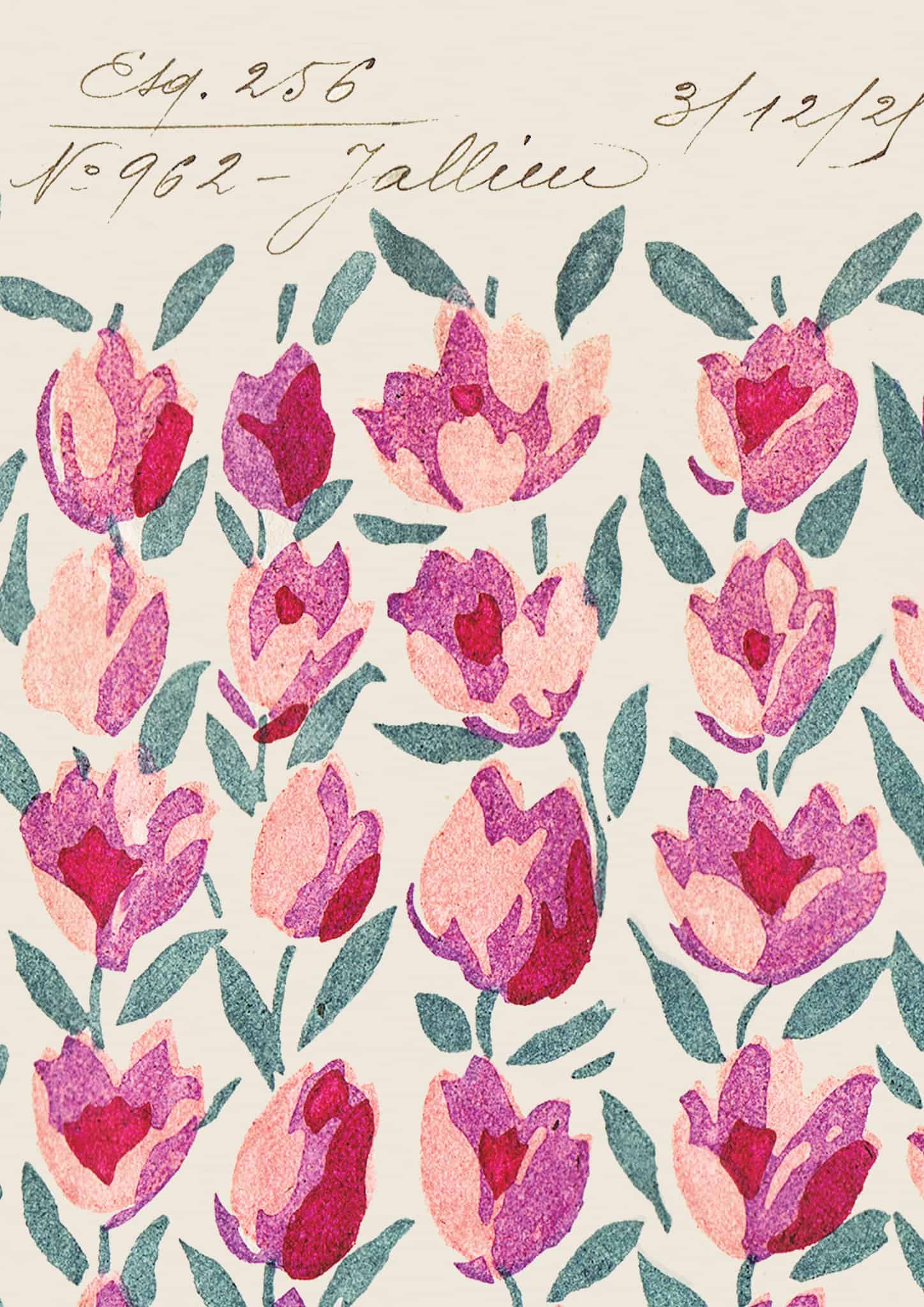 Tulip Kisses Vintage Archive Poster Print