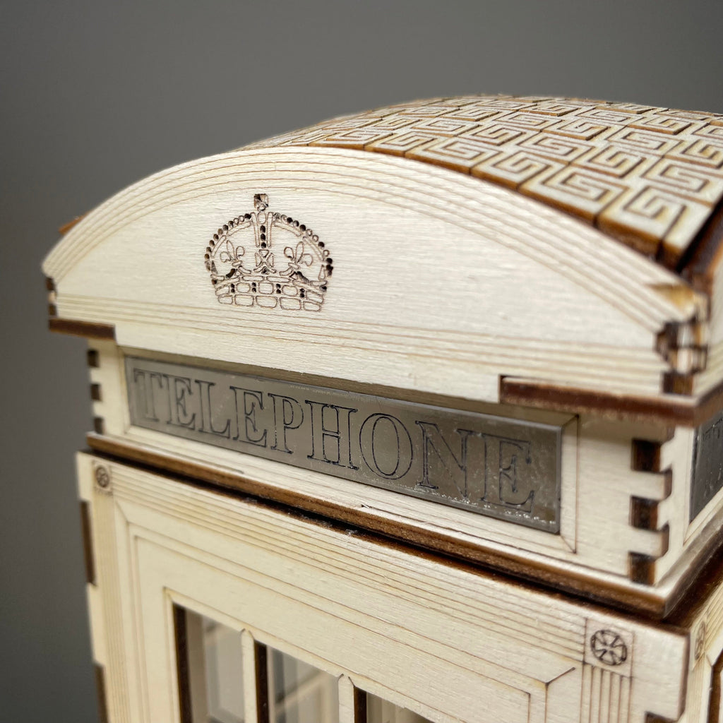 Telephone Box Lamp Flatpack Model Kit