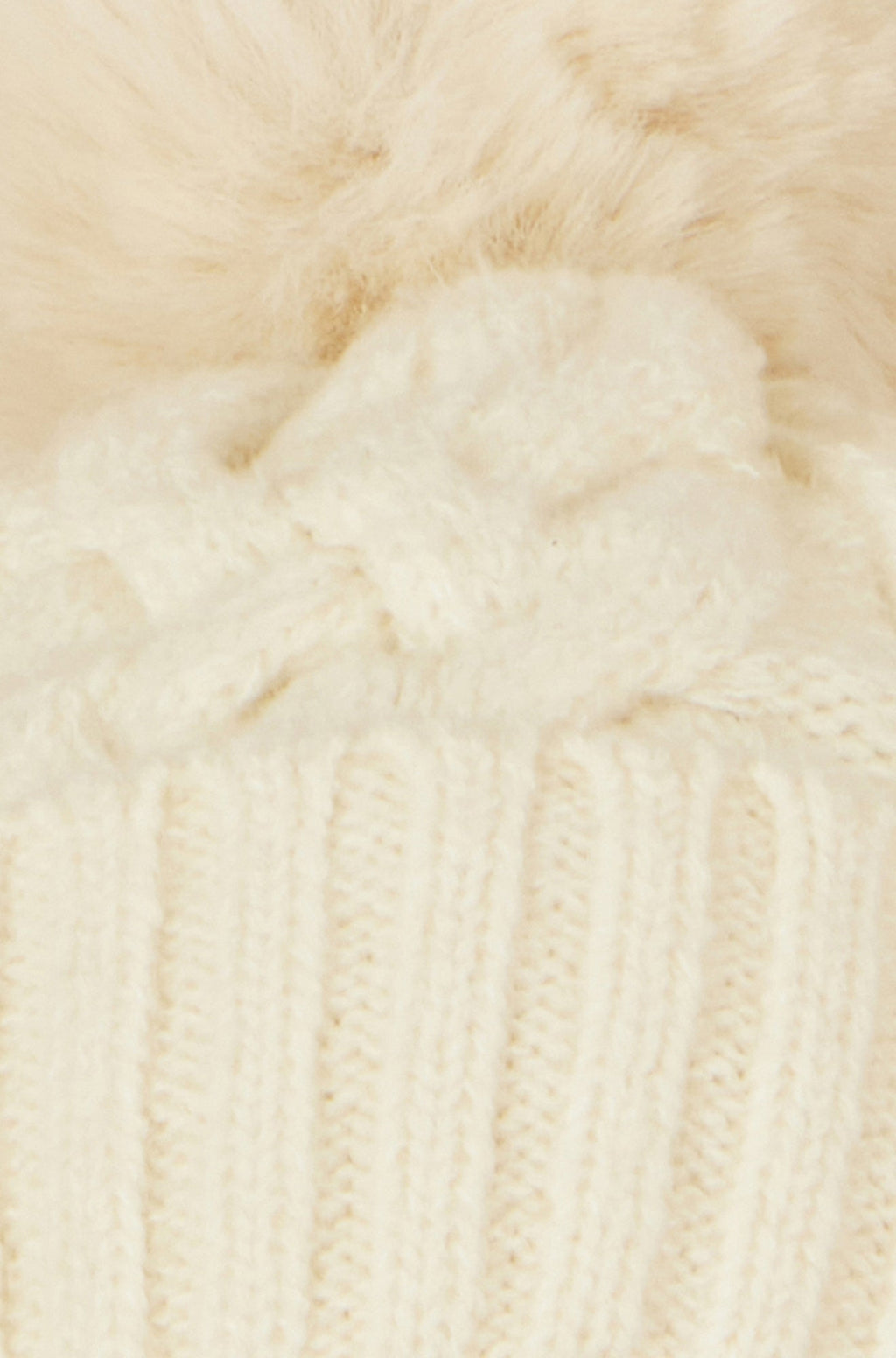 White Cable Knit Bobble Hat