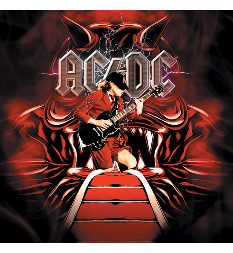 AC/DC Live in Johnson City Tennessee 1988 Limited Edition Double LP Red Black Splatter Vinyl