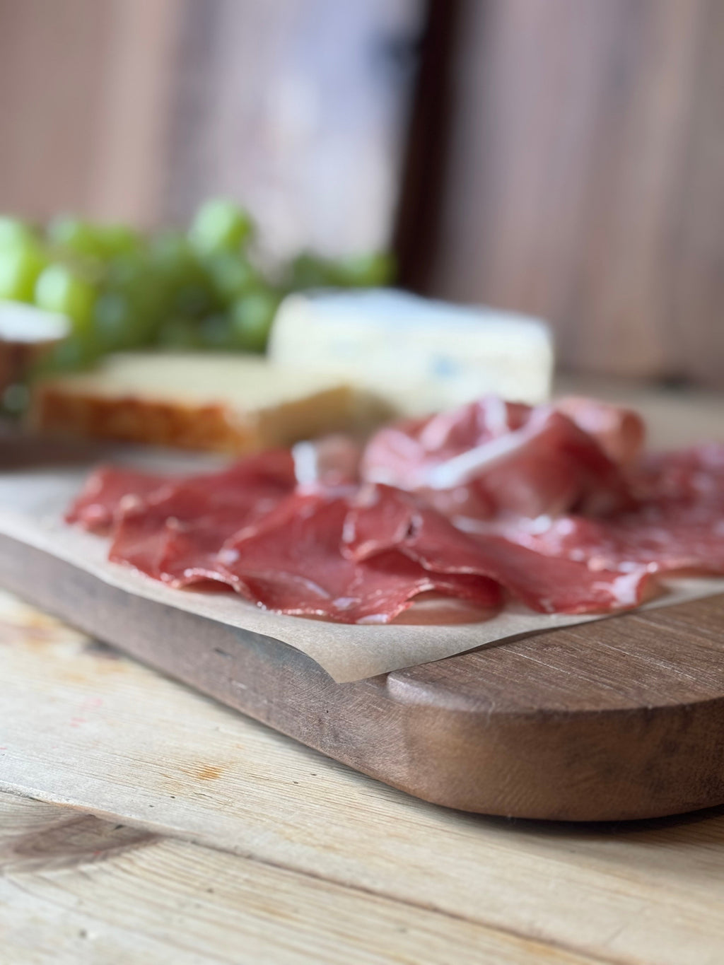 Rustic Wooden Cheese Board and Charcuterie Platter