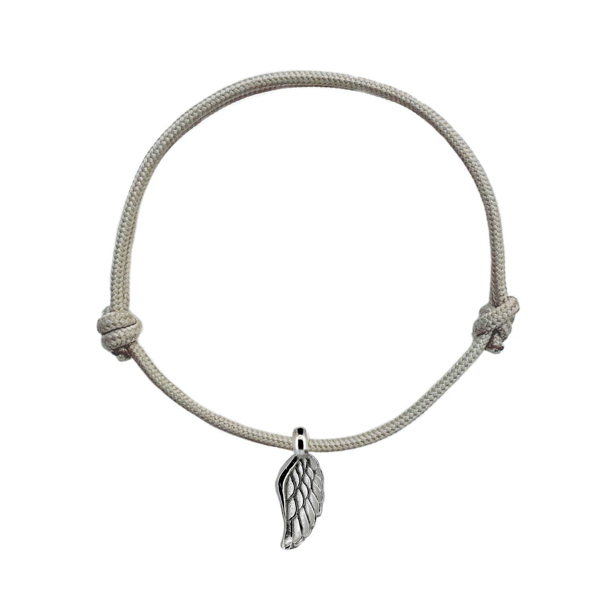 Angel Wing Rope Bracelet in Recycled Sterling Silver