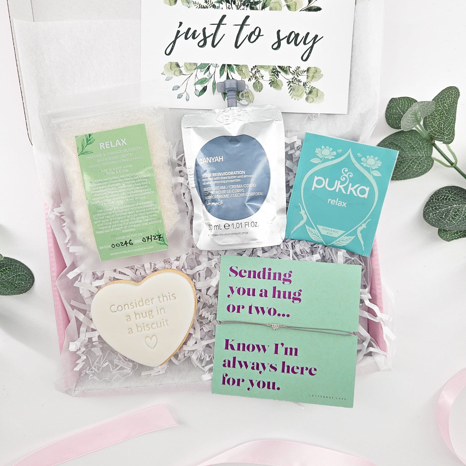 A Hug in a Box Mini Letterbox Gift Vegan