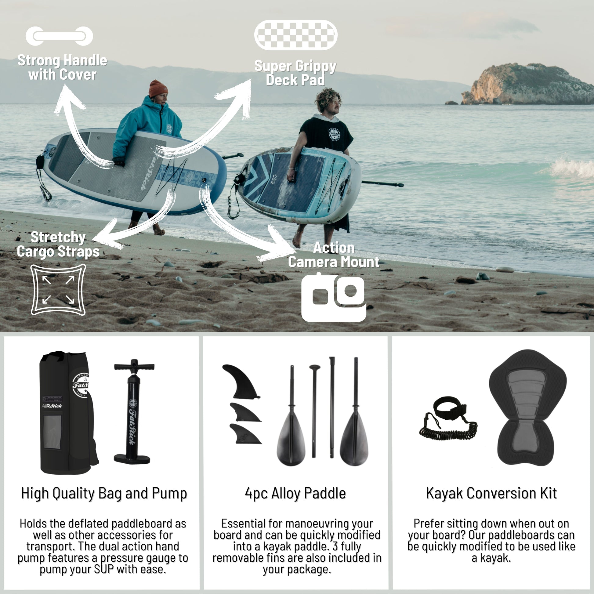 10.6 Inch Inflatable Stand Up Paddle Board Complete Package 2026