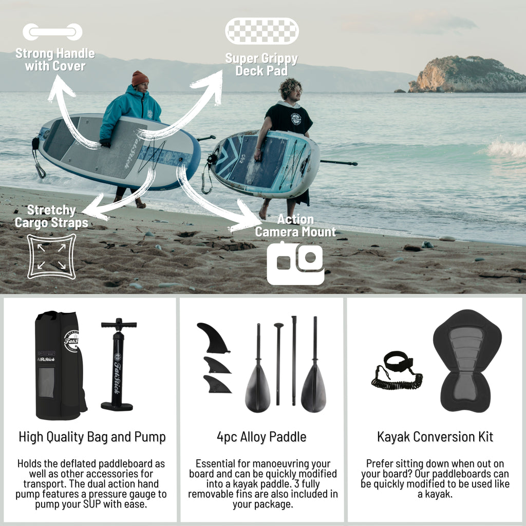 10 foot 6 inch Inflatable Stand Up Paddle Board with Kayak Seat