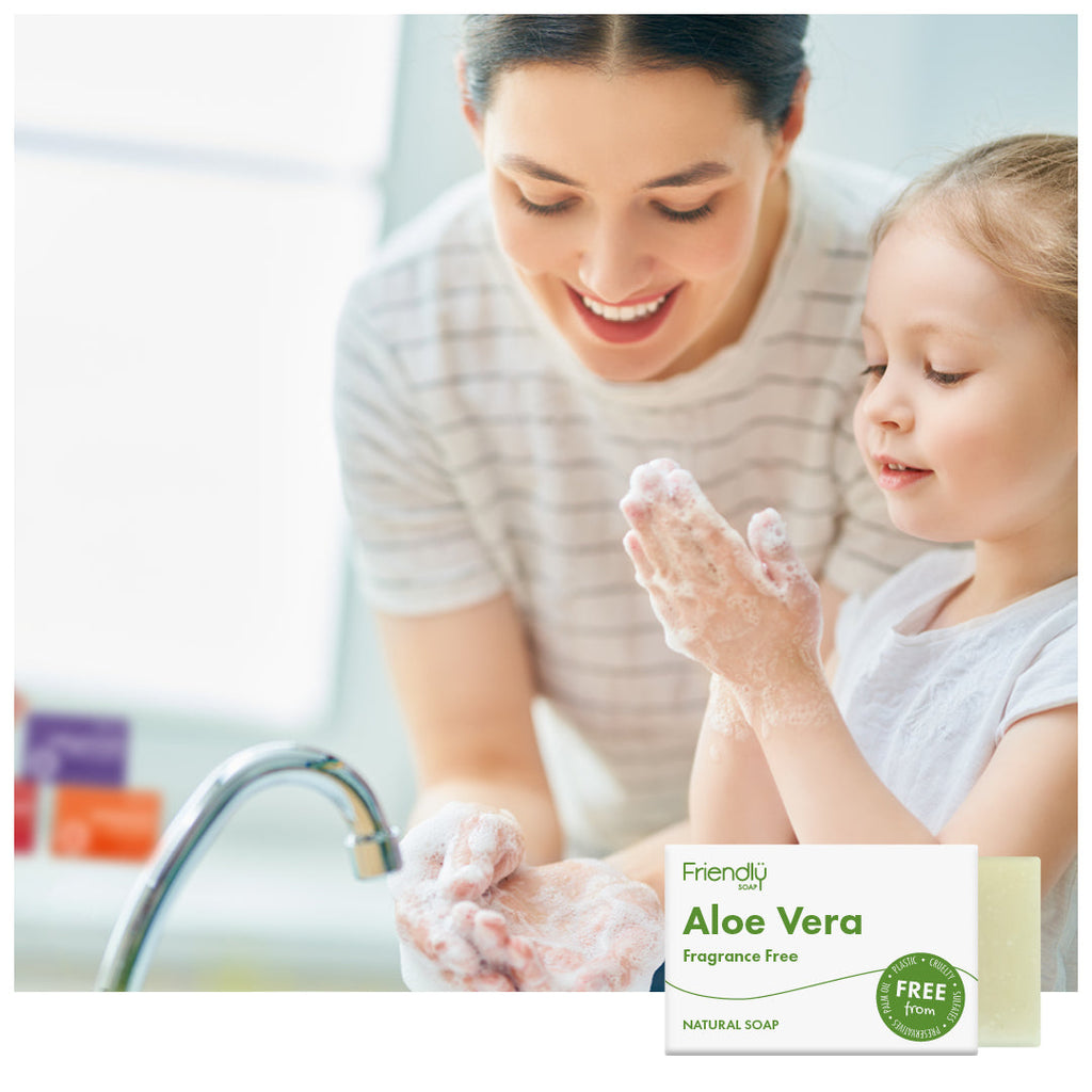 Aloe Vera Natural Soap Bar Fragrance Free for Sensitive Skin