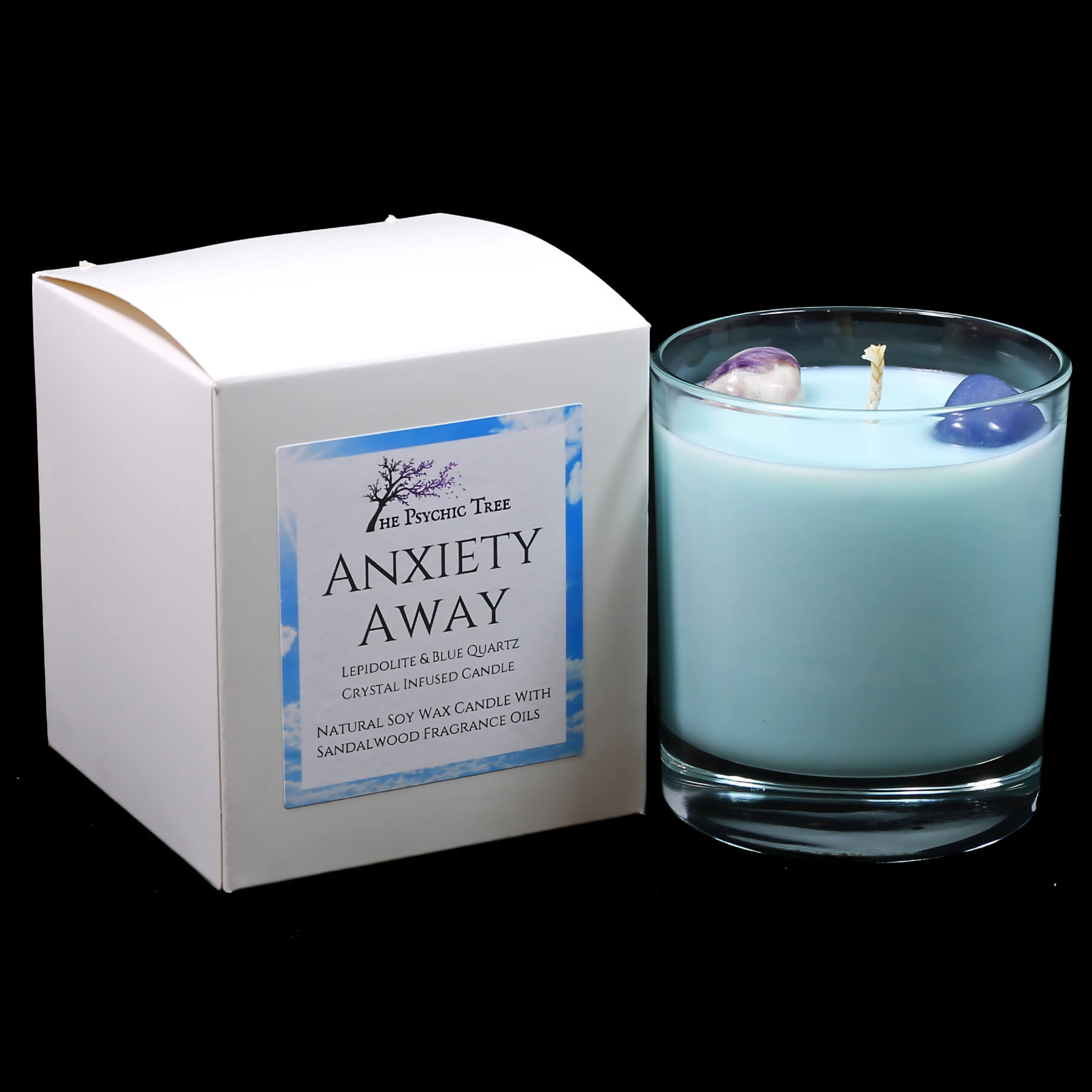 Anxiety Away Crystal Infused Scented Candle