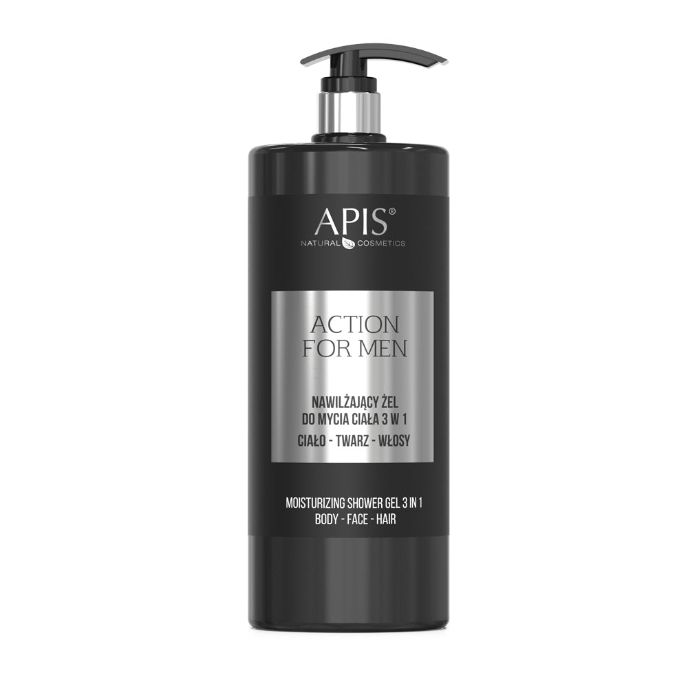 ACTION FOR MEN Moisturising 3 in 1 Body Wash Gel 1L