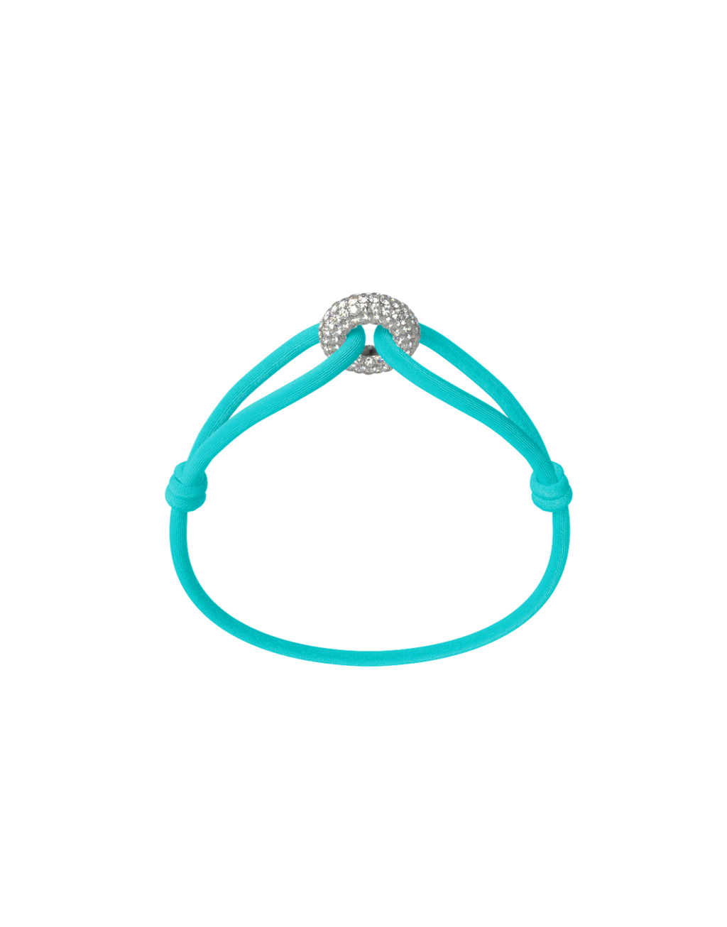 Silver Soho Pavé Cord Bracelet