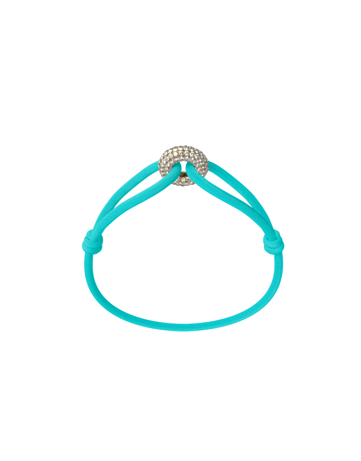 Golden Pave Cord Bracelet with Lab Diamonds