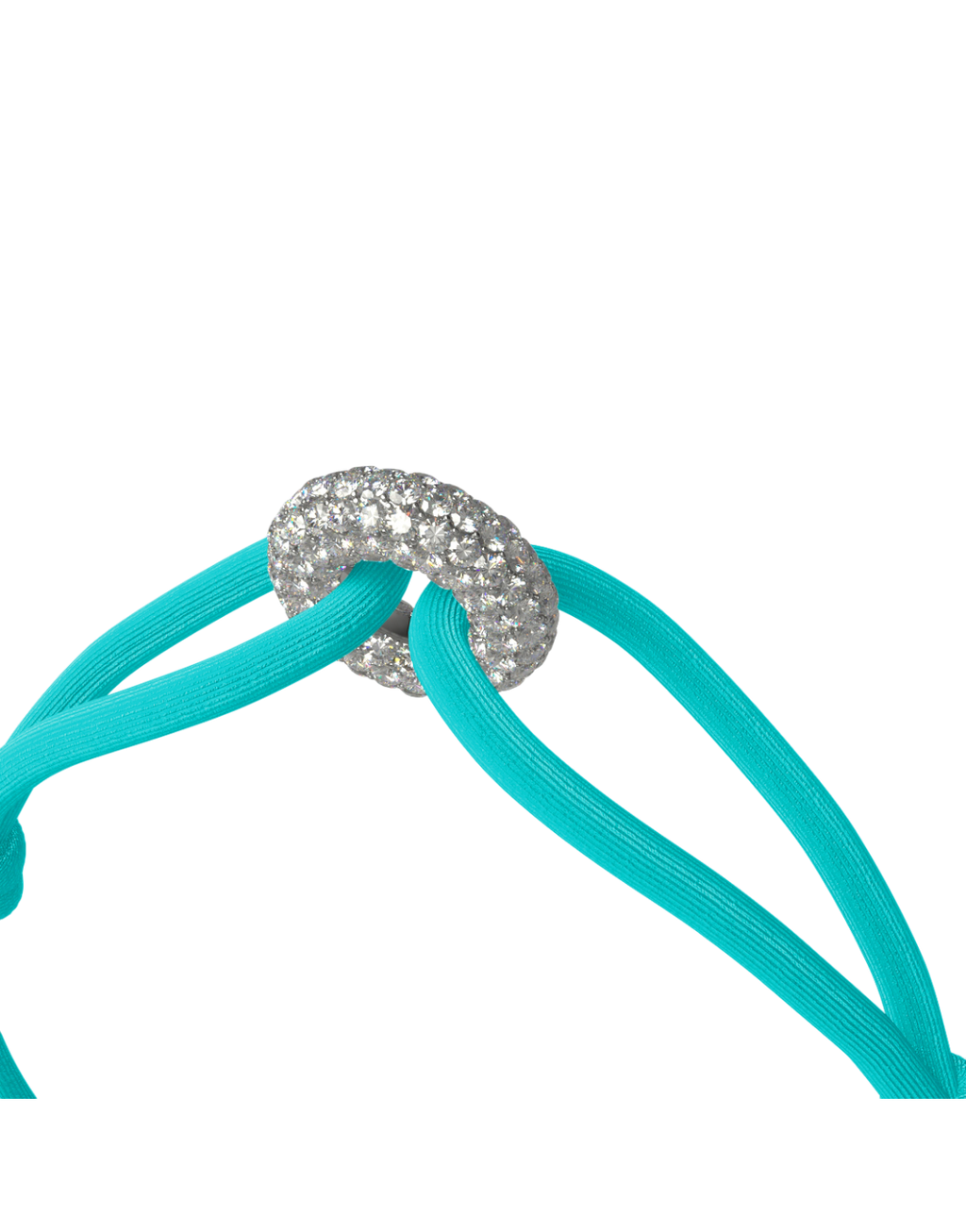 Silver Soho Pavé Cord Bracelet