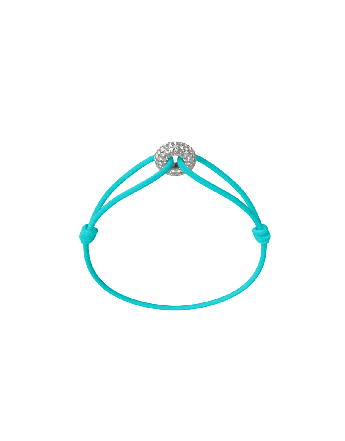 Mini Silver Soho Pavé Cord Bracelet