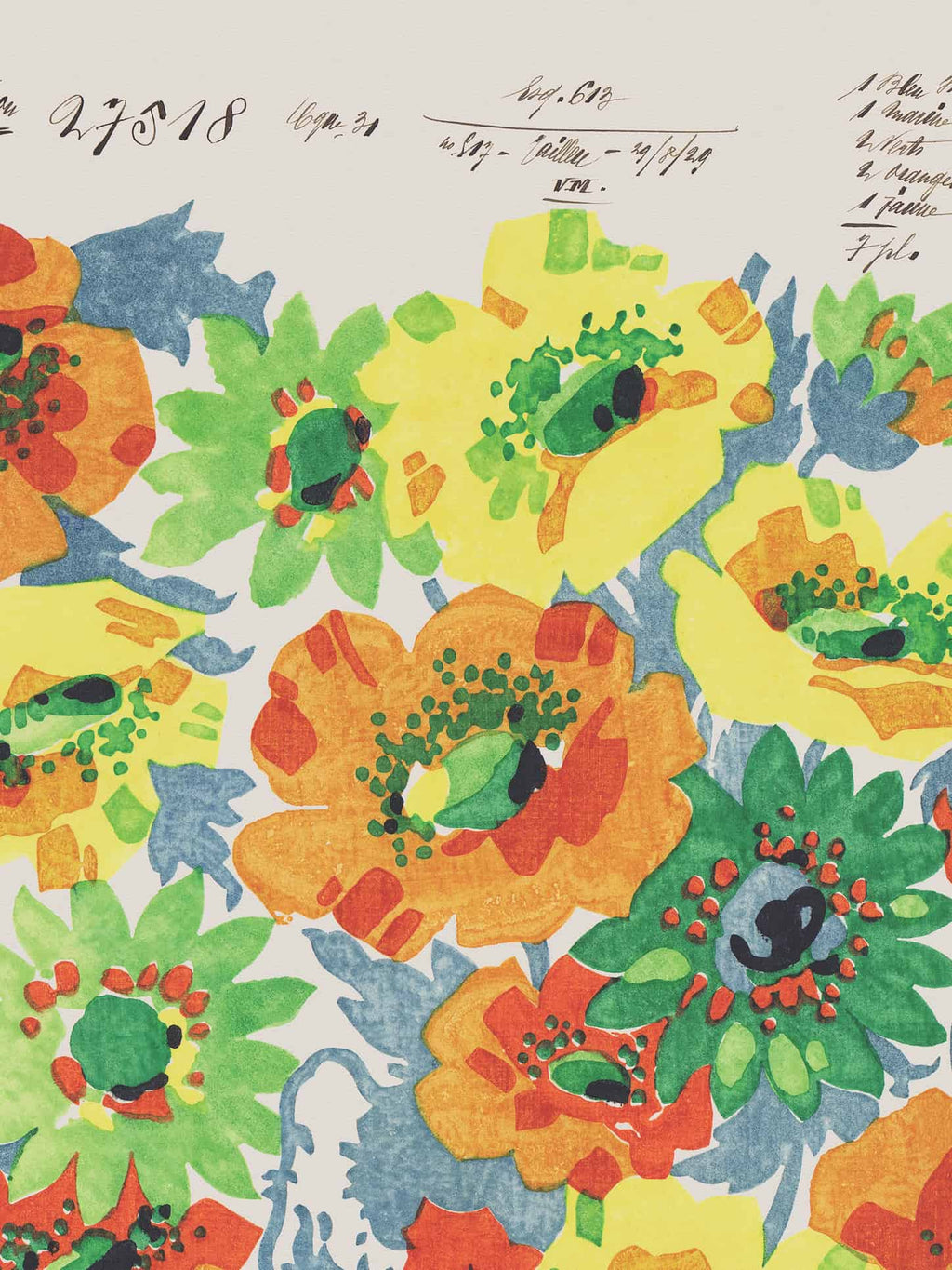Summer Poppies Vintage Archive Poster Print