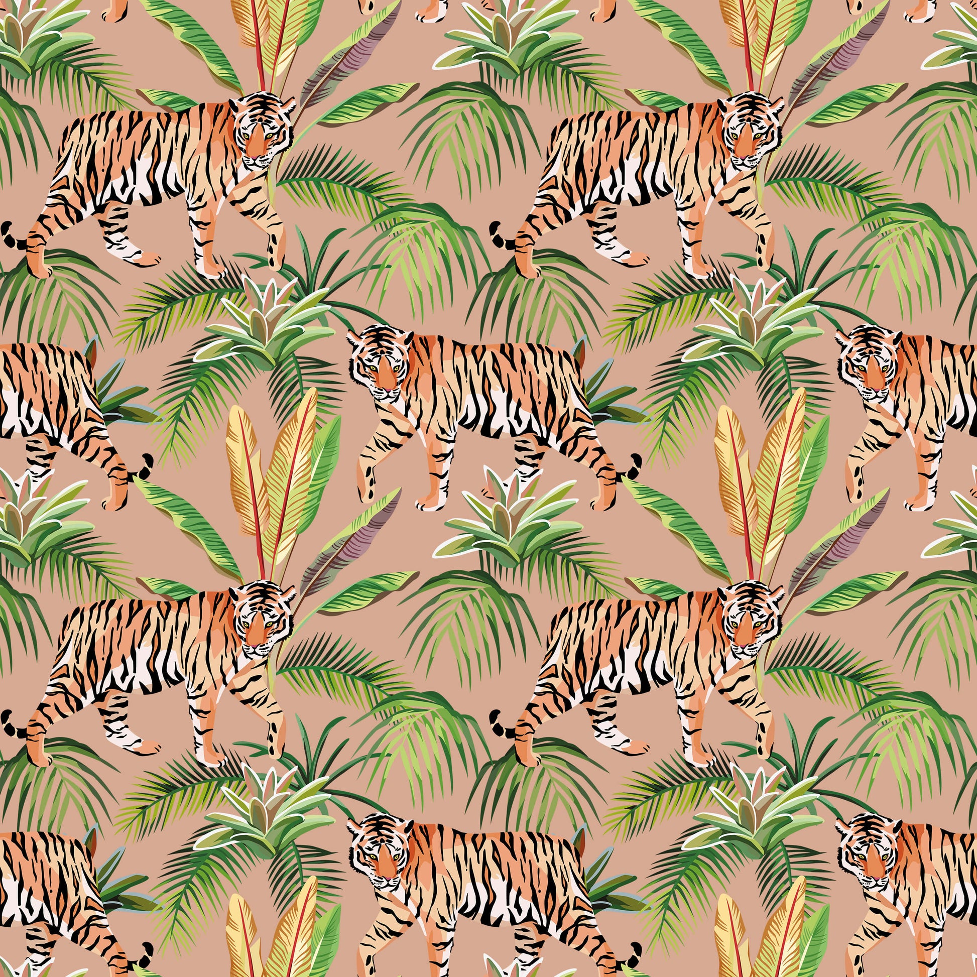 Tropical Tiger Wallpaper