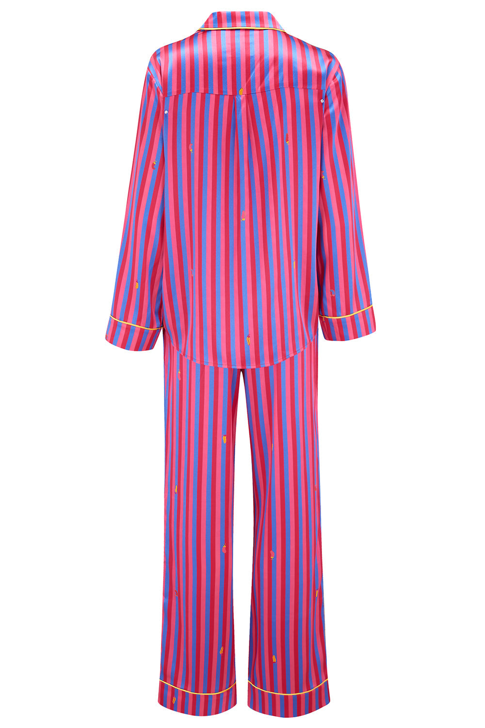Crimson Stripe Silk Shirt