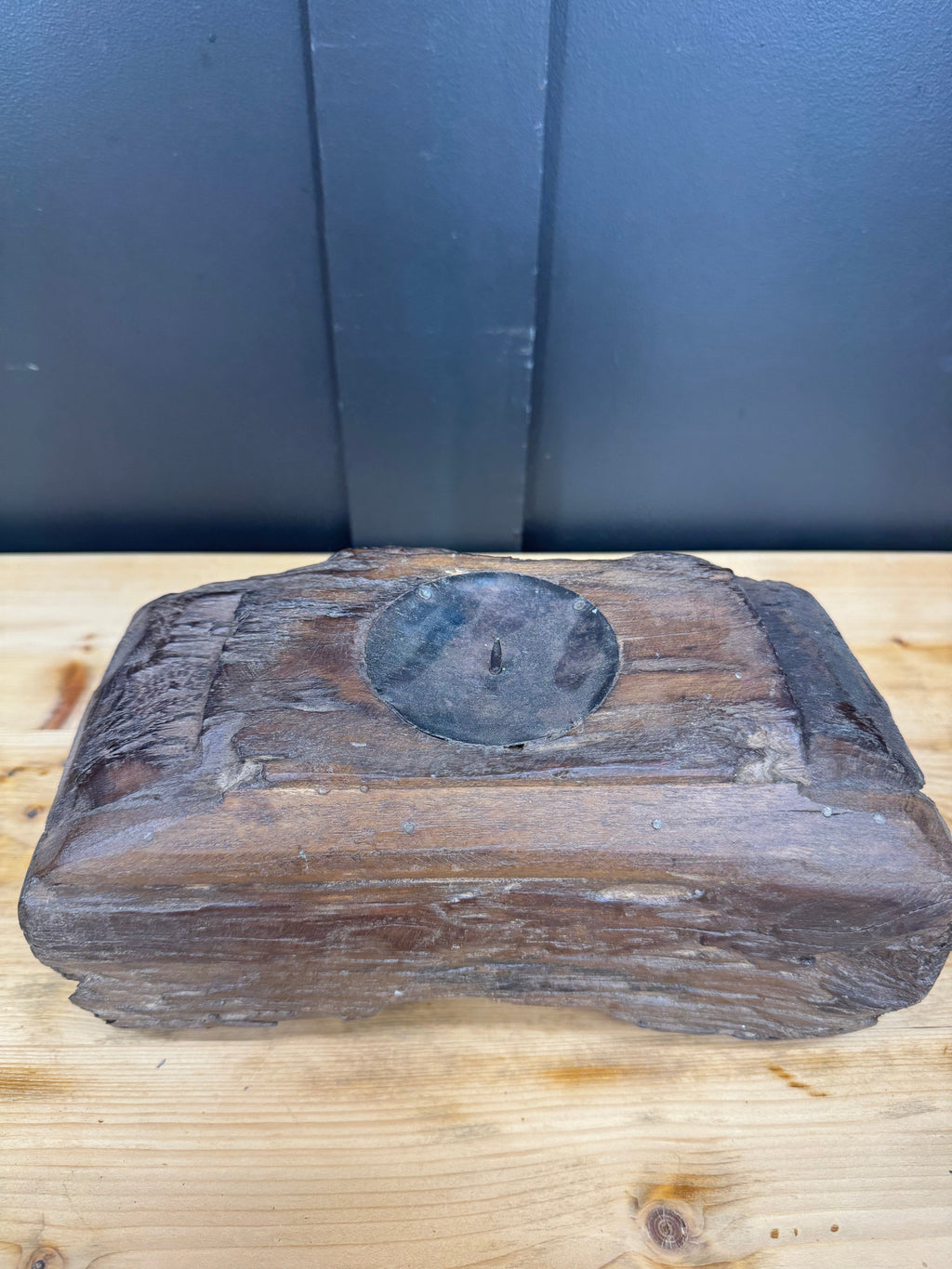 Rustic Wooden Candle Holder Reclaimed Farmhouse Decor