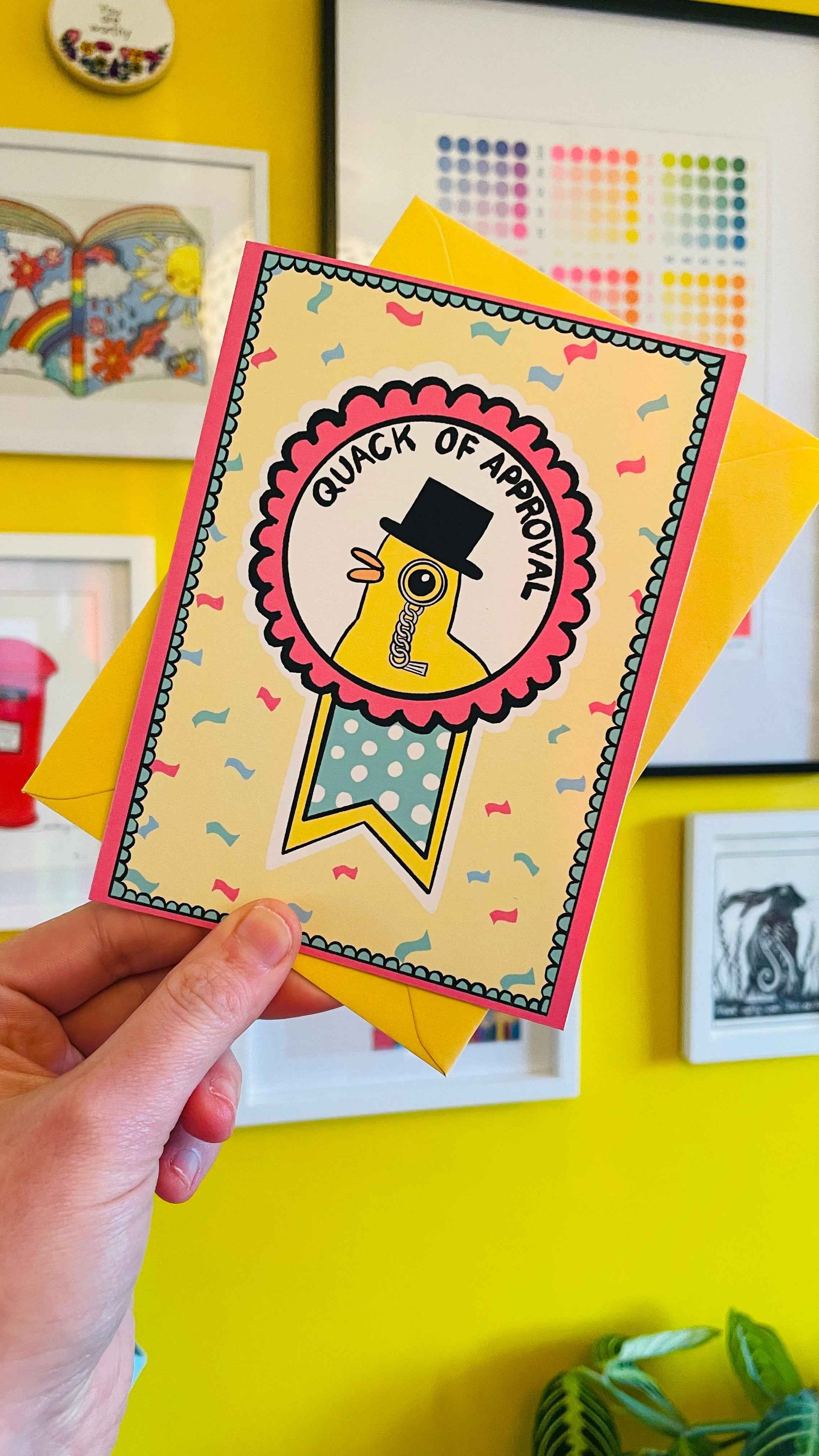 Funny Duck Quack of Approval A6 Blank Greetings Card