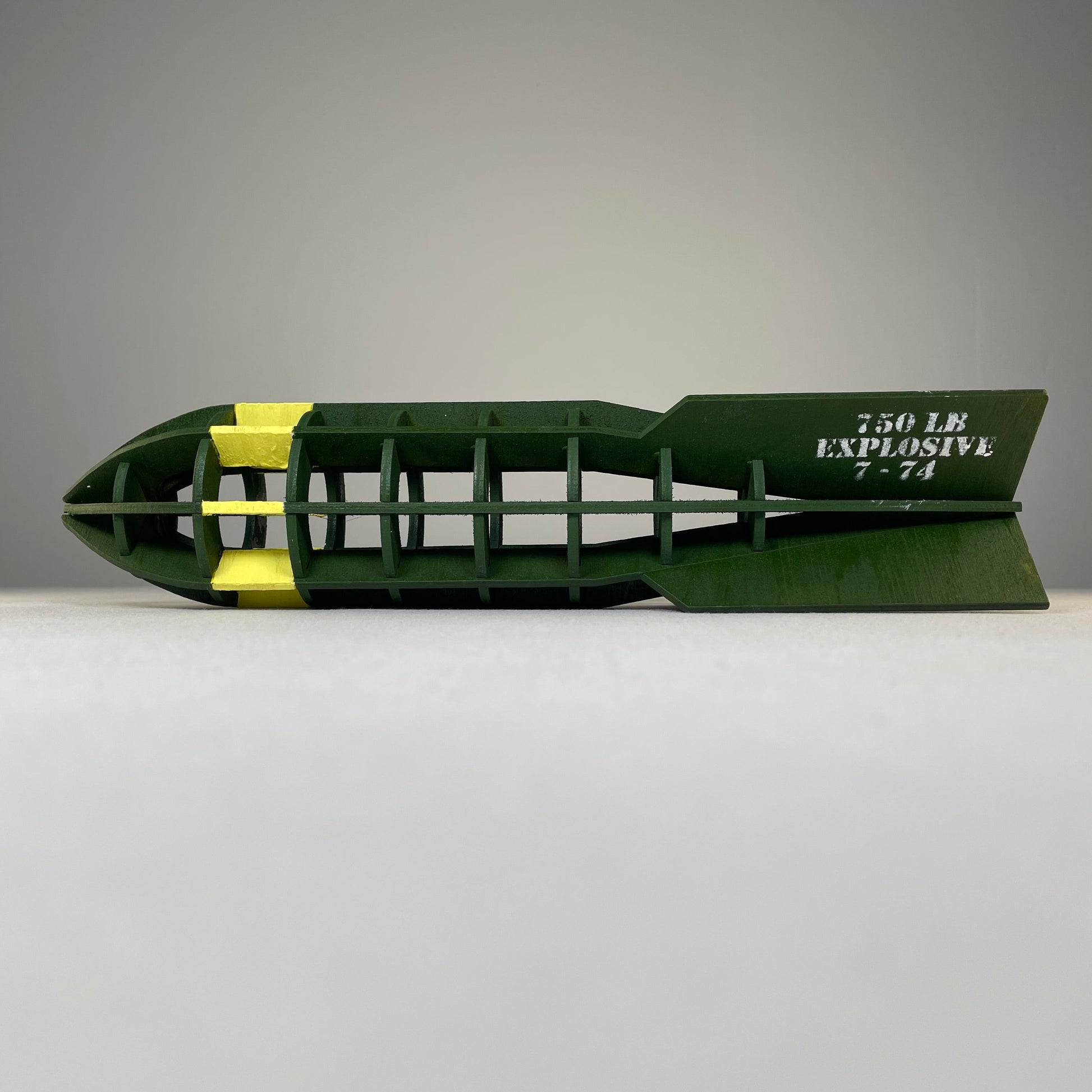 WW2 Bomb Prop Model, Pre-Built and Ready to Display